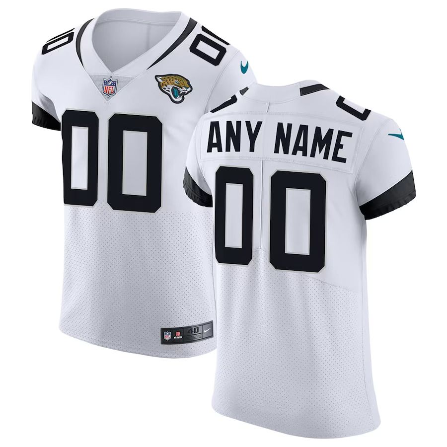 Men Jacksonville Jaguars Nike White Vapor Untouchable Elite Custom NFL Jersey->customized nfl jersey->Custom Jersey